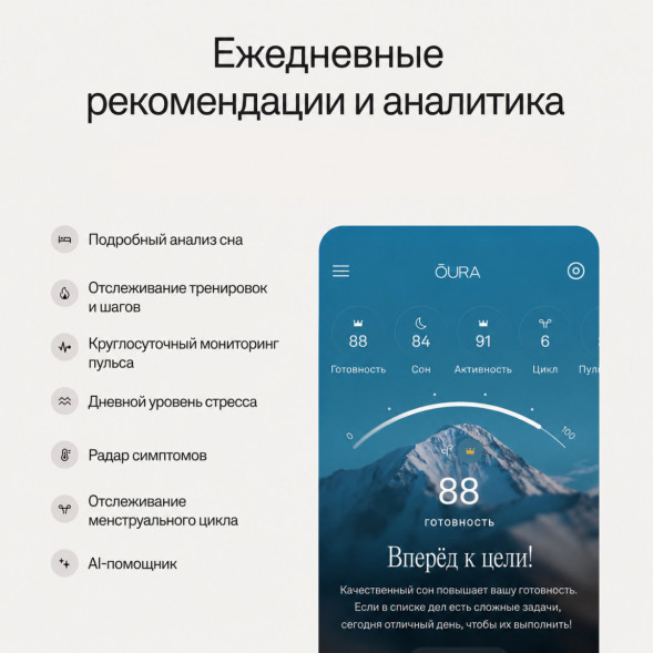 Умное кольцо Oura Ring 5 (размер 8), золотой/Gold в Сургуте
