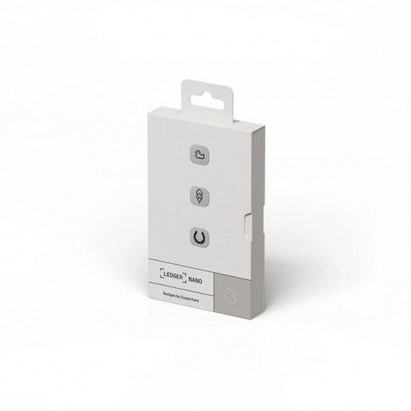 Комплект Криптокошелек Ledger Nano Gen5, красный + Декоративные бейджи (Set 2) в Сургуте
