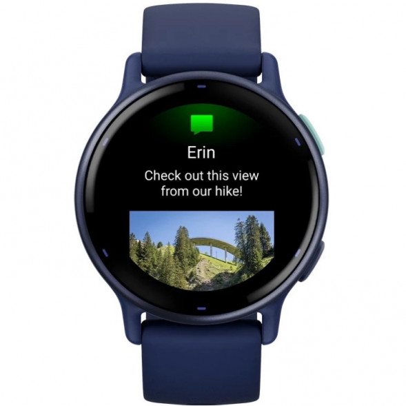 Умные часы Garmin Vivoactive 5, синие с металлически-синим безелем и силиконовым ремешком 010-02862-12 в Сургуте