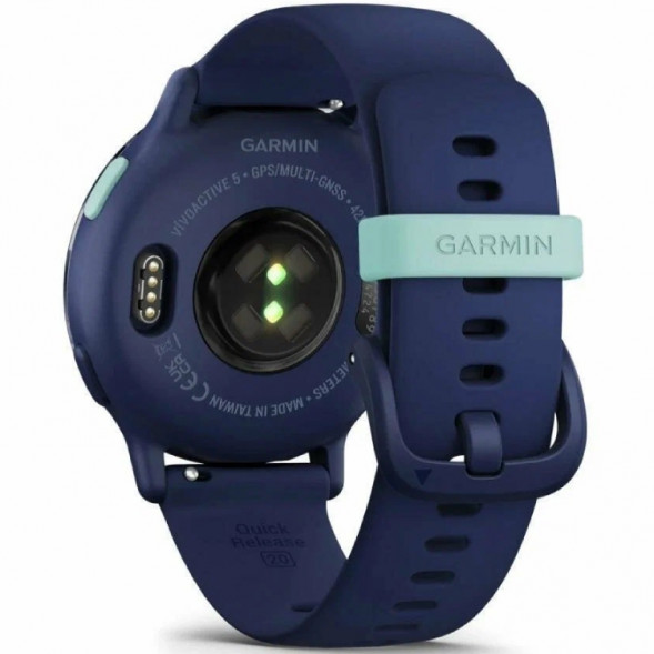 Умные часы Garmin Vivoactive 5, синие с металлически-синим безелем и силиконовым ремешком 010-02862-12 в Сургуте