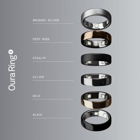Умное кольцо Oura Ring 5 (размер 7), матовое серебро/Brushed Silver в Сургуте