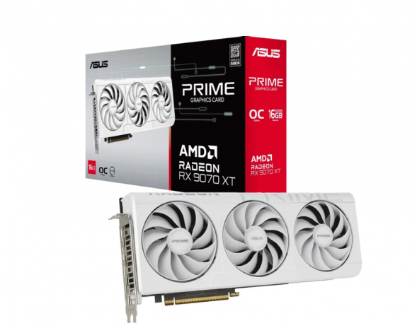 Видеокарта Asus RX 9070 XT PRIME OC Edition, 16 Гб GDDR6 UltraHD в Сургуте