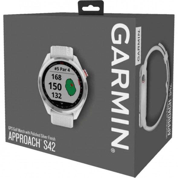 Умные часы для гольфа Garmin Approach S42, белый 010-02572-01 в Сургуте
