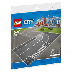 Конструктор LEGO City 7281 Т-образный перекрёсток и поворот