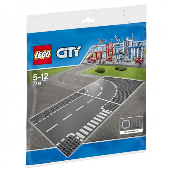 Конструктор LEGO City 7281 Т-образный перекрёсток и поворот в Сургуте