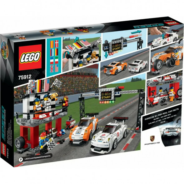 Конструктор LEGO Speed Champions 75912 Финишная линия гонки Porsche 911 GT в Сургуте
