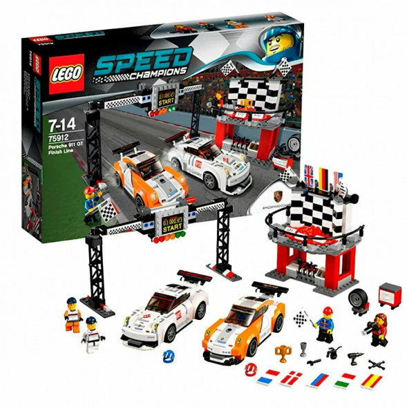 Конструктор LEGO Speed Champions 75912 Финишная линия гонки Porsche 911 GT в Сургуте
