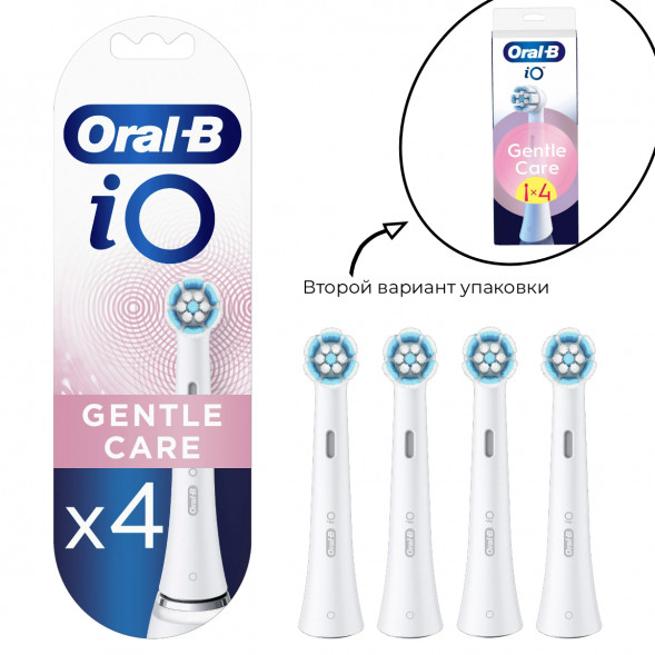 Сменные насадки для зубной щетки Oral-B iO Gentle Care (4 шт.) в Сургуте
