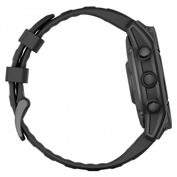 Умные часы Garmin Fenix E 47мм Amoled Slate Grey Steel с чёрным силиконовым ремешком 010-03025-01 в Сургуте