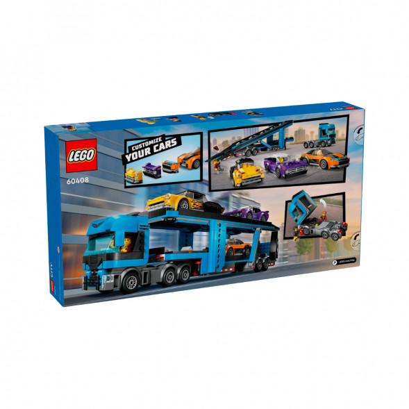 Конструктор LEGO City 60408 Грузовик-автовоз со спортивными автомобилями в Сургуте