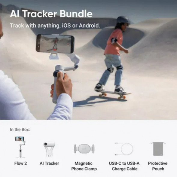 Стабилизатор Insta360 Flow 2 AI Tracker Bundle, Stone Gray в Сургуте