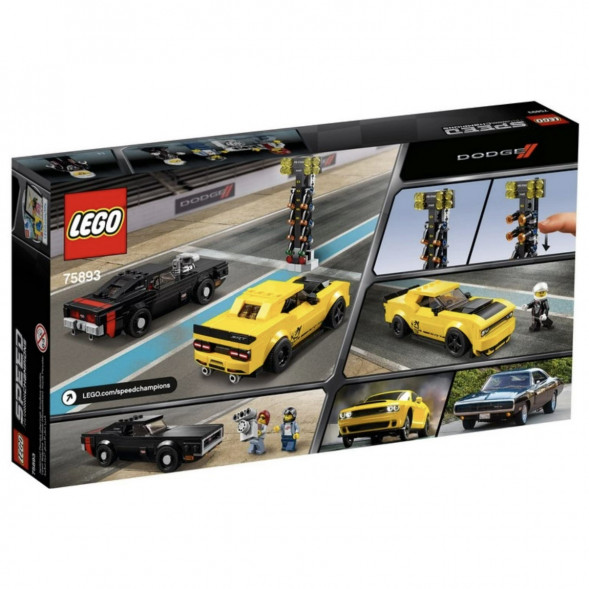 Конструктор LEGO Speed Champions 75893 2018 Dodge Challenger SRT Demon и 1970 Dodge Charger R/T в Сургуте
