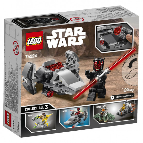 Конструктор LEGO Star Wars 75224 Микрофайтеры Корабль-лазутчик ситхов в Сургуте