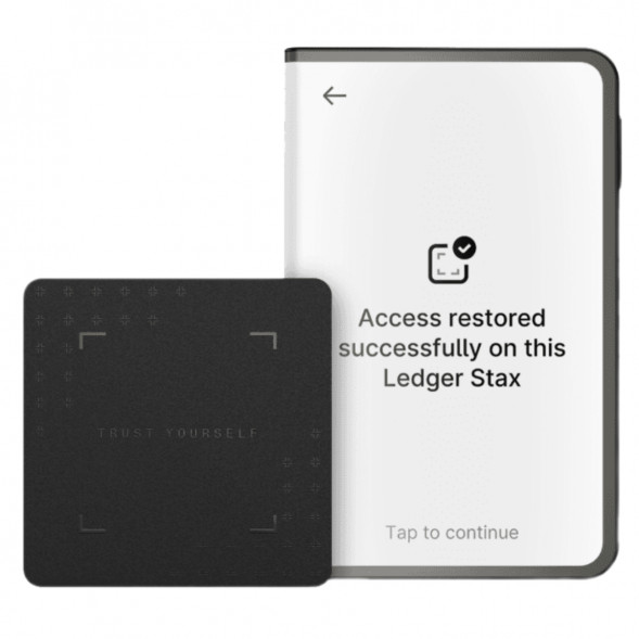 Аппаратный холодный криптокошелек Ledger Stax c чехлом Magnet Shell Black + Recovery Key в Сургуте
