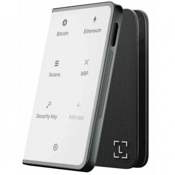 Аппаратный холодный криптокошелек Ledger Stax c чехлом Magnet Shell Black + Recovery Key в Сургуте