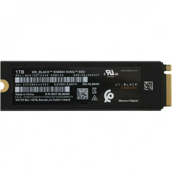 SSD накопитель Western Digital WD Black SN850X NVMe, 1TB (WDS100T2XHE) в Сургуте