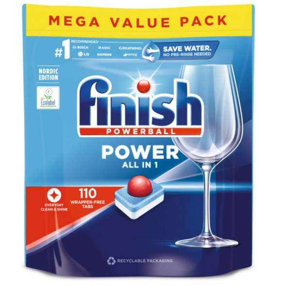 Таблетки для п/машины Finish Poweball Power All in 1, 110 шт. в Сургуте