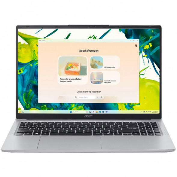 Ноутбук Acer Aspire Lite 15 AL15-54P-590V (15.6&amp;quot;, IPS, Intel Core Ultra 5, 8 ядер, 16 ГБ LPDDR5, 512 ГБ SSD, Intel Graphics), серебристый в Сургуте