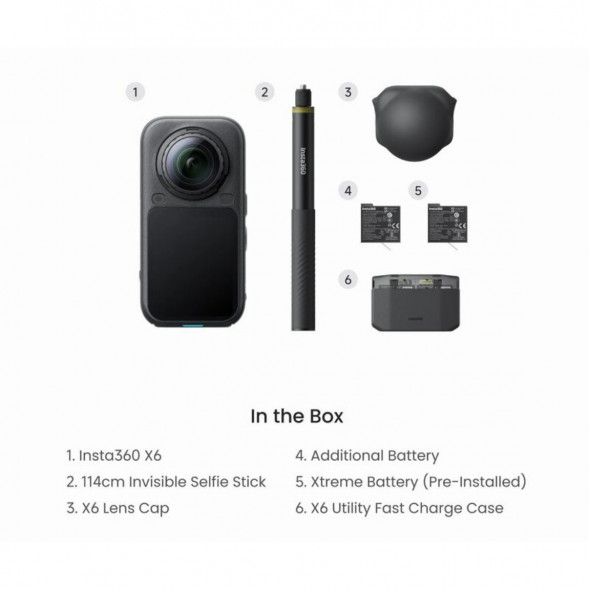 Экшн-камера Insta360 X6 Essentials Bundle, Black в Сургуте