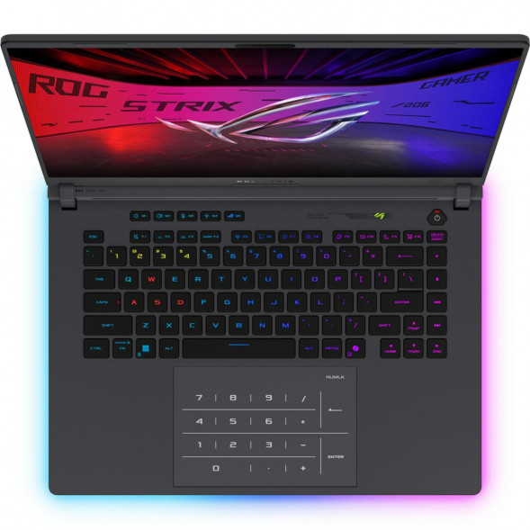 Ноутбук игровой ASUS ROG Strix G16 G615JMR-TS415 (16&amp;quot;, IPS, Intel Core i7-14650HX 2.2ГГц, 16-ядерный, 16ГБ DDR5, 512 ГБ SSD, NVIDIA GeForce RTX 5060 - 8 ГБ, без ОС), серый в Сургуте