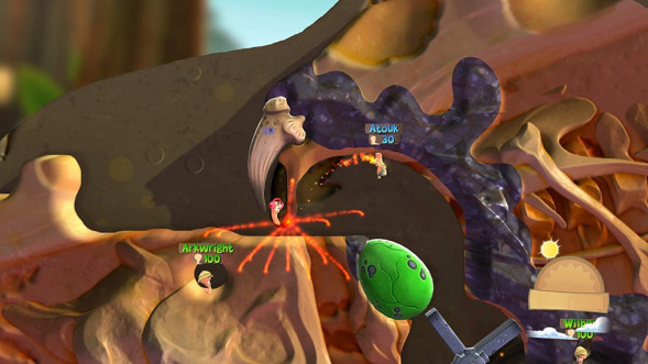 Игра Worms Battlegrounds + Worms W.M.D. Double Pack [PS4, английская версия + русские субтитры] в Сургуте