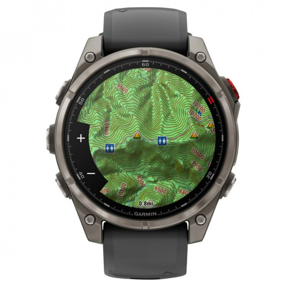 Умные часы Garmin Fenix 8 PRO, 51 мм, AMOLED, Sapphire, Titanium with Graphite/Black Silicone Band 010-03199-10 в Сургуте