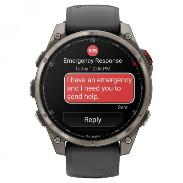 Умные часы Garmin Fenix 8 PRO, 51 мм, AMOLED, Sapphire, Titanium with Graphite/Black Silicone Band 010-03199-10 в Сургуте