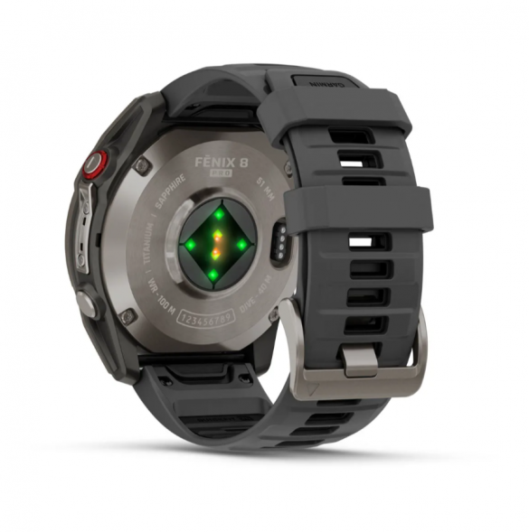 Умные часы Garmin Fenix 8 PRO, 51 мм, AMOLED, Sapphire, Titanium with Graphite/Black Silicone Band 010-03199-10 в Сургуте