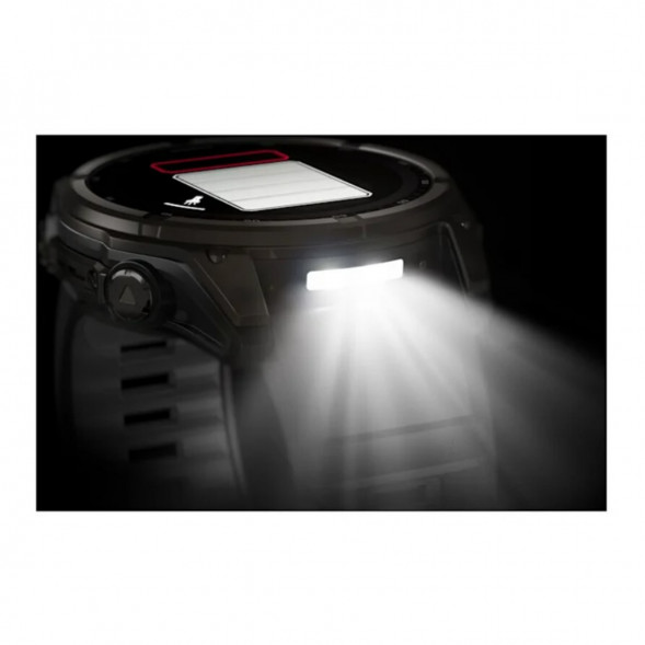 Умные часы Garmin Fenix 8, 51 мм, Solar, Sapphire Carbon Gray DLC Titanium with Black/Pebble Gray Silicone 010-02907-10 в Сургуте