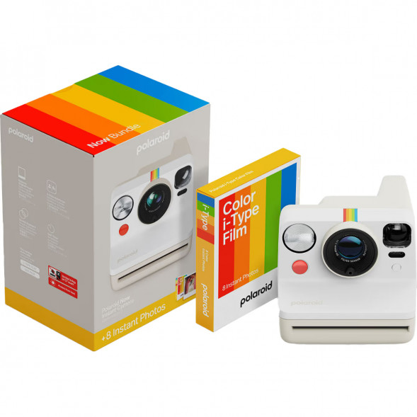 Фотоаппарат моментальной печати Polaroid Now Generation 3 + 8 цветных картриджей, белый в Сургуте