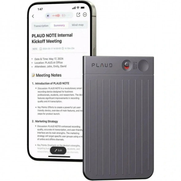 Диктофон Plaud Note NB-100 ChatGPT 64ГБ, Black в Сургуте