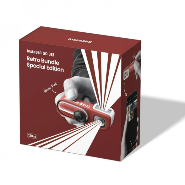 Экшн-камера Insta360 Go 3S Retro Bundle Special Edition 64ГБ, Red в Сургуте
