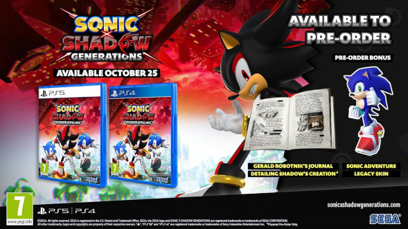 Игра Sonic x Shadow Generations Day One Edition [PS4, русские субтитры] в Сургуте