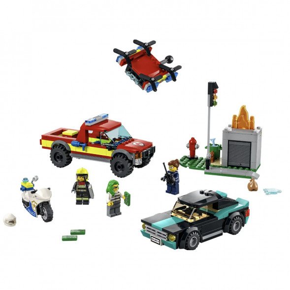 Конструктор LEGO City Fire 60319 Пожарная бригада и полицейская погоня в Сургуте