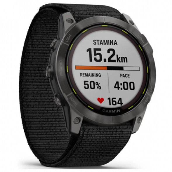Умные часы Garmin Enduro 2 угольно-серый DLC титановый с нейлоновым ремешком UltraFit 010-02754-01 в Сургуте