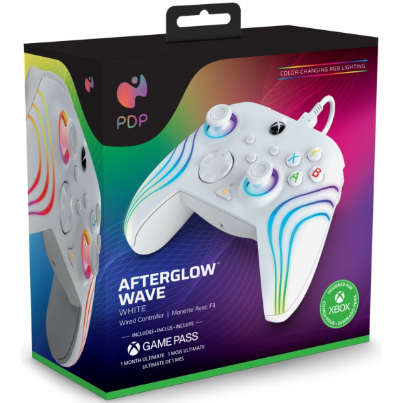 Геймпад проводной PDP для Xbox Afterglow Wave, White в Сургуте