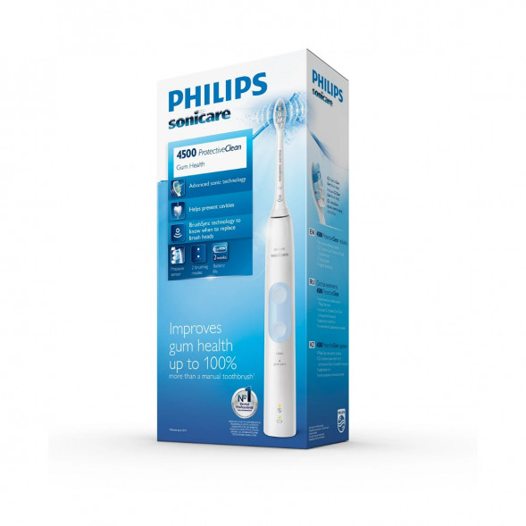 Электрическая звуковая зубная щетка Philips Sonicare ProtectiveClean 4500, White в Сургуте