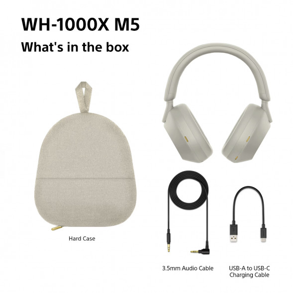 Беспроводные наушники Sony WH-1000XM5, серебристый в Сургуте