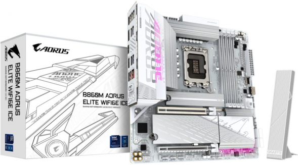 Материнская плата Gigabyte B860M AORUS ELITE WIFI6E ICE (LGA1851, mATX) в Сургуте