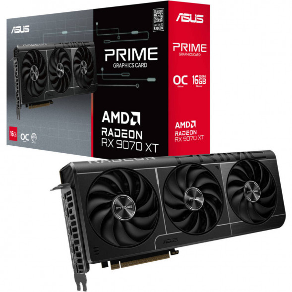 Видеокарта ASUS Radeon RX 9070 XT Prime OC 16Gb (PRIME-RX9070XT-O16G) в Сургуте