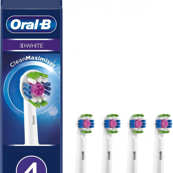 Насадки на зубные щетки Oral-B 3D White, 4 шт. в Сургуте