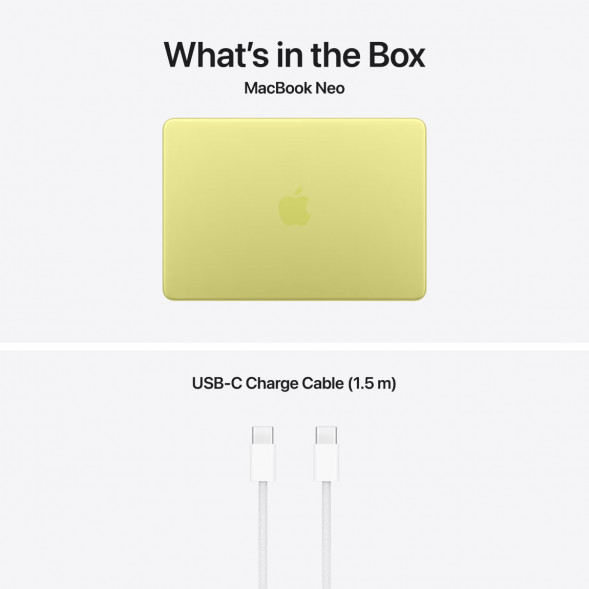 Ноутбук Apple MacBook Neo MHFE4 (A18 Pro 5-Core GPU, 8/512GB), Желтый/Citrus в Сургуте