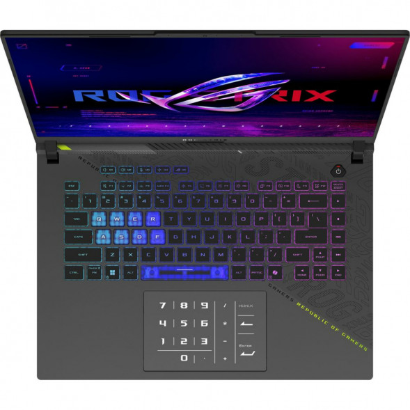 Ноутбук ASUS ROG Strix G16 G614PP-TS207 (16&amp;quot;, IPS, AMD Ryzen 9 8940HX 2.4ГГц, 16 ядер, 32ГБ DDR5, 512ГБ SSD, NVIDIA GeForce RTX 5070 8 ГБ, без ОС), серый в Сургуте