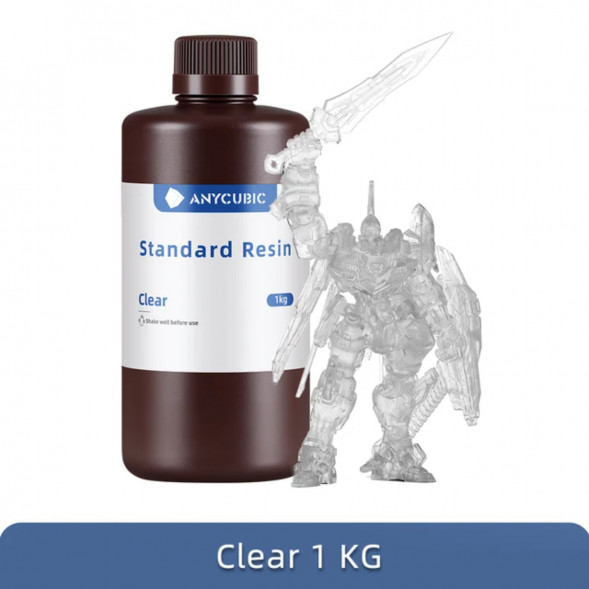 Фотополимерная смола Anycubic Standard Resin для 3D принтера Прозрачная (Clear), 1 кг в Сургуте