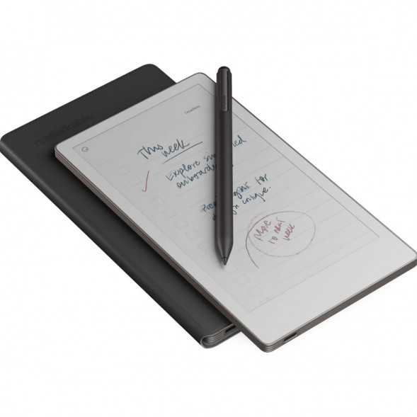 Графический планшет reMarkable Paper Pro Move + Стилус MarkerPlus + Чехол BookFolio Premium Leather, Black в Сургуте