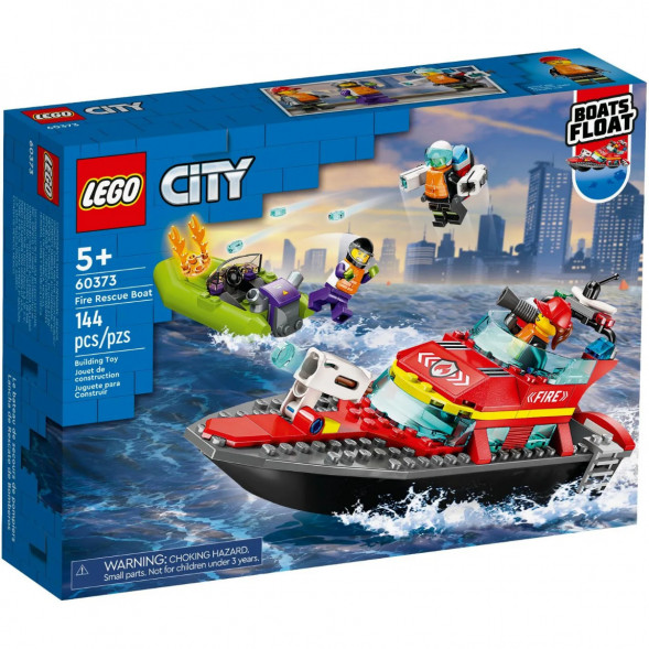 Конструктор LEGO City 60373 &amp;quot;Пожарно-спасательная лодка&amp;quot;, 144 деталей в Сургуте